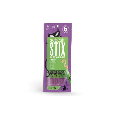 Schesir Cat Stix Ördekli Krema Kedi Ödülü 6 X 15 gr - 1