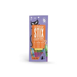 Schesir Cat Stix Tavuk Somon ve Ördekli Karışık Sıvı Krema Kedi Ödülü 6 X 15 gr - Schesir