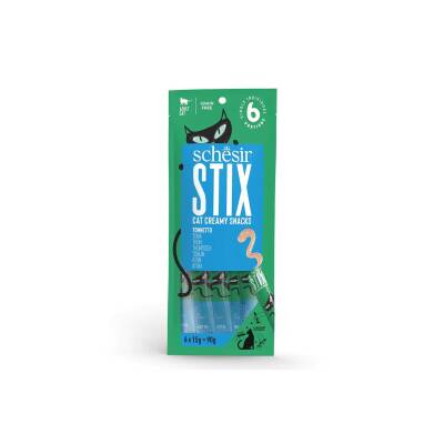 Schesir Cat Stix Ton Balıklı Sıvı Krema Kedi Ödülü 6 X 15 gr - 1