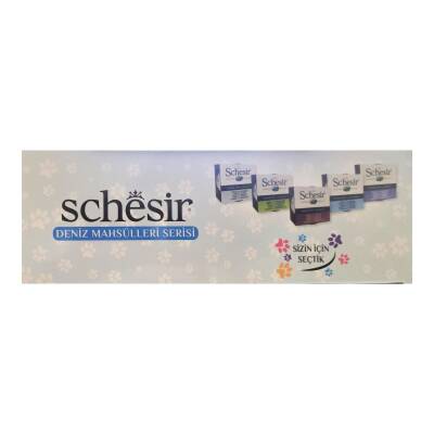 Schesir Pouch Deniz Mahsülleri Yetişkin Kedi Konservesi 85 gr (6 AL 5 ÖDE) - 1