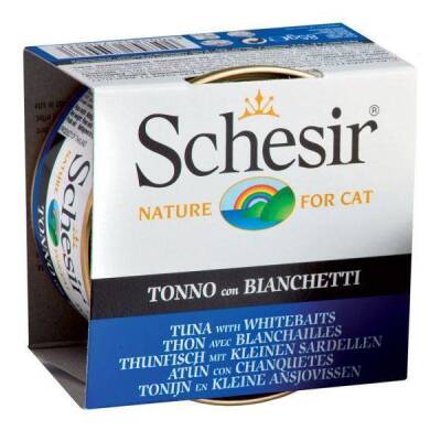 Schesir Jel İçinde Ringa & Ton Balıklı Konserve Kedi Maması 85 gr - 1