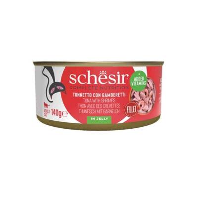 Schesir Jöle İçinde Ton Balığı İle Karidesli Yetişkin Kedi Konservesi 140 Gr - 1