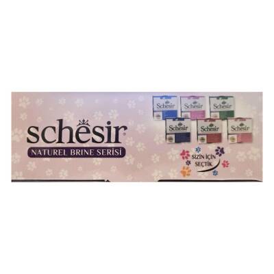 Schesir Naturel Brine Serisi Balıklı ve Tavuklu Yetişkin Kedi Konserve Maması 85 gr (6 AL 5 ÖDE) - 1