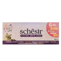 Schesir Naturel Brine Serisi Balıklı ve Tavuklu Yetişkin Kedi Konserve Maması 85 gr (6 AL 5 ÖDE) - 2
