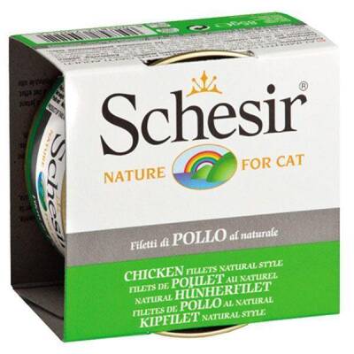 Schesir Suda Pişirilmiş Tavuklu Konserve Kedi Maması 85 gr - 1