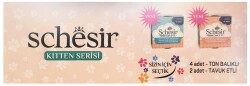 Schesir Tavuk Etli ve Ton Balıklı Yavru Kedi Konserve Maması 85 gr (6 AL 5 ÖDE) - 1