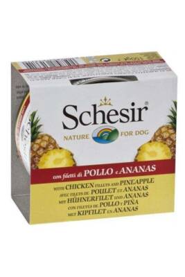 Schesir Tavuk Fileto ve Ananaslı Yetişkin Köpek Yaş Maması 150 gr - 1