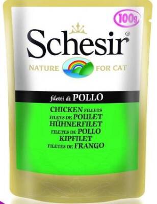 Schesir Pouch Tavuk Fileto Yetişkin Kedi Konservesi 100 gr - 1