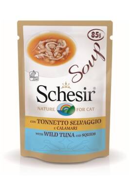 Schesir Ton Balıklı Kalamarlı Kedi Çorbası 85 gr - 1