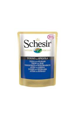 Schesir Pouch Ton Balıklı ve Levrekli Kedi Konservesi 100 gr - 1