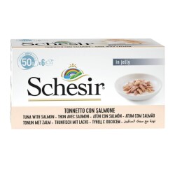 Schesir Ton Balıklı ve Somonlu Yaş Kedi Maması 50 gr (6 AL 5 ÖDE) - Schesir