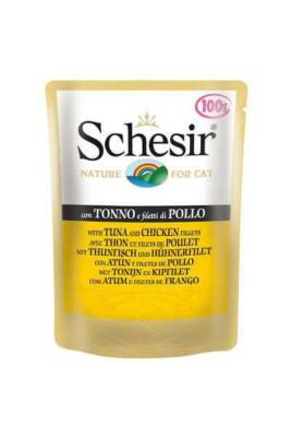 Schesir Pouch Ton Balıklı ve Tavuklu Yetişkin Kedi Konservesi 100 gr - 1
