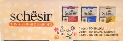 Schesir Ton Surimi ve Karides Serisi Konserve Kedi Maması 85 gr (6 AL 5 ÖDE) - 1