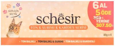 Schesir Ton Surimi ve Karides Serisi Konserve Kedi Maması 85 gr (6 AL 5 ÖDE) - 2