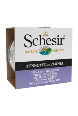 Schesir Ton ve Orfoz Balıklı Jöleli Kedi Konservesi 85 gr - 1