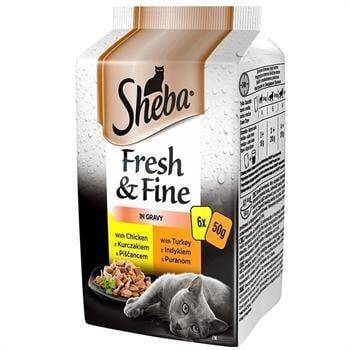 Sheba Hindi ve Tavuklu Seçenekler Kedi Konservesi 6 X 50 gr - 1