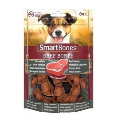 Smartbones Sığır Etli Mini Düğüm Kemik Köpek Ödülü 8'li 128 gr - 1