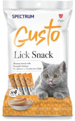 Spectrum Gusto Ton Balıklı Tavuklu Sıvı Ödül Maması 4 x 15 gr - 1