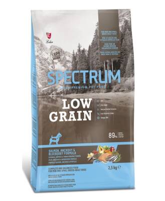 Spectrum Low Grain Somonlu & Hamsili Yaban Mersinli Mini ve Küçül Irk Yetişkin Köpek Maması 2,5 kg - 1