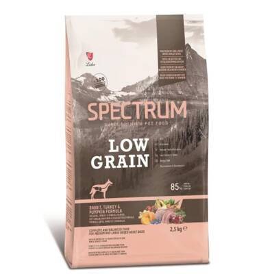 Spectrum Tavşanlı Hindili ve Balkabaklı Orta ve Büyük Irk Düşük Tahıllı Yetişkin Köpek Maması 2,5 kg - 1
