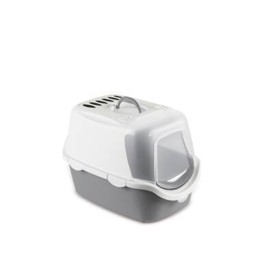 Stefanplast Cathy Easy Clean Gri/Beyaz Kedi Tuvaleti 56 X 40 X 40 cm - 1
