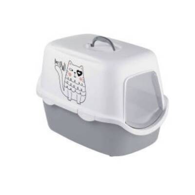 Stefanplast Cathy Griffe Gri/Beyaz Kedi Tuvaleti 56 X 40 X 40 cm - 1