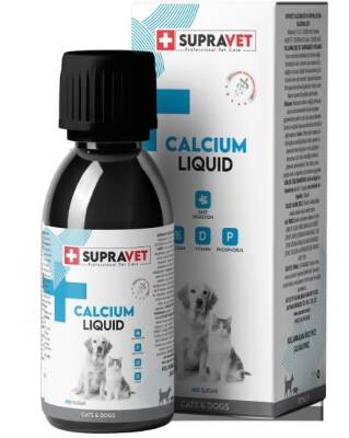 Supravet Calcium Kedi ve Köpek İçin Sıvı Kalsiyum Damla 100 ml - 1