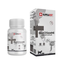 Supravet Kedi ve Köpek Eklem Sağlığı Güçlendirici Glukozamin Tablet + Vitamin C (75 Tablet) - Supravet