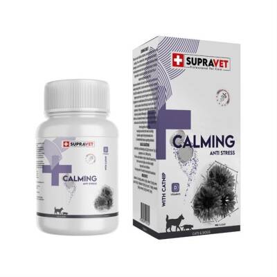 Supravet Kedi ve Köpekler İçin Sakinleştirici Calming Tablet + Vitamin D (75 Tablet) - 1