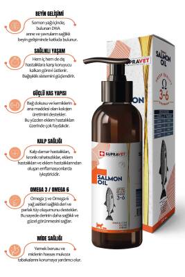 Supravet Salmon Oil Doğal Kedi Köpekler İçin Norveç Somon Yağı 200 Ml - 1