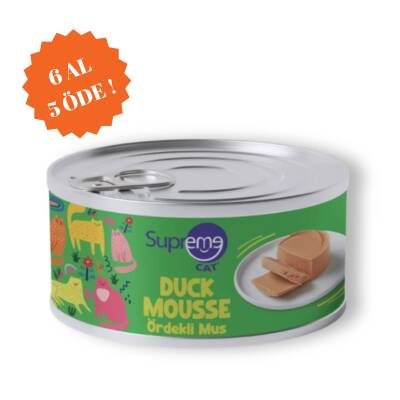 Supreme Cat Ördekli Püre Yetişkin Kedi Konservesi 85 Gr 6 AL 5 ÖDE - 1