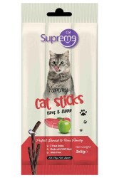Supreme Cat Sığır Etli ve Elmalı Kedi Ödül Çubuğu 3 X 5 gr - Supreme