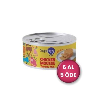 Supreme Cat Tavuklu Püre Yetişkin Kedi Konservesi 85 Gr 6 AL 5 ÖDE - 1