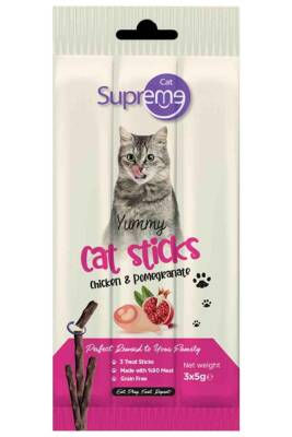 Supreme Cat Tavuklu ve Narlı Kedi Ödül Çubuğu 3 X 5 gr - 1