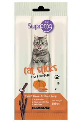Supreme Cat Ton Balıklı ve Balkabaklı Kedi Ödül Çubuğu 3 X 5 gr - 1
