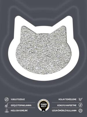 Toi Moi Aktif Karbonlu İnce Taneli Topaklanan Bentonit Kedi Kumu 10 lt - 3