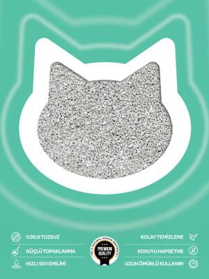 Toi Moi Kokusuz İnce Taneli Topaklanan Bentonit Kedi Kumu 10 lt - 3