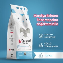Toi Moi Marsilya Sabunlu İnce Taneli Topaklanan Bentonit Kedi Kumu 10 lt - 2
