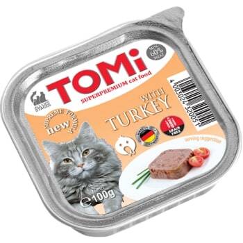Tomi Kedi Hindili Alüminyum Yaş Mama 100 gr (Pate) - 1