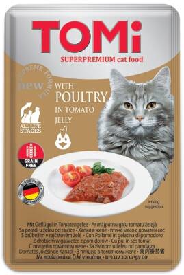 Tomi Kedi Kümes Hayvanı ve Domates Tahılsız Pouch Mama 100 gr (Pate) - 1