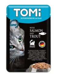 Tomi Pouch Somonlu ve Alabalıklı Yetişkin Kedi Konservesi 100 gr - Tomi
