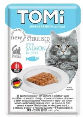 Tomi Pouch Somonlu Tahılsız Kısırlaştırılmış Yetişkin Kedi Konservesi 85 gr - 1