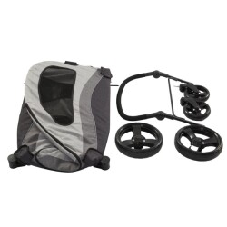 Tommy Evcil Hayvan Arabası Gri 90x73x108 Cm Max 60 Kg - 3