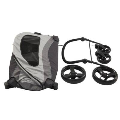 Tommy Evcil Hayvan Arabası Gri 90x73x108 Cm Max 60 Kg - 3