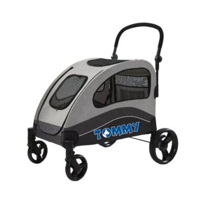 Tommy Evcil Hayvan Arabası 90x73x108 Cm Gri Max 60 Kg - 1