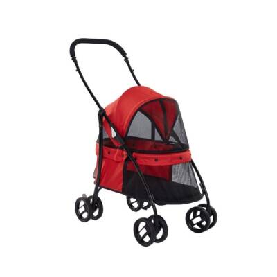 Tommy Evcil Hayvan Arabası Kırmızı 67x47x98 Cm Max 15 Kg - 1