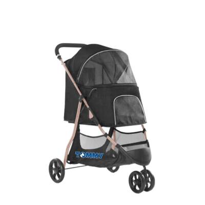 Tommy Evcil Hayvan Arabası Siyah 74.5x52.2x98 Cm Max 15 Kg - 1