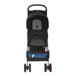 Tommy Evcil Hayvan Arabası Siyah 80.5x45.5x101 Max 15 Kg - 1