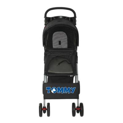 Tommy Evcil Hayvan Arabası Siyah 80.5x45.5x101 Max 15 Kg - 1