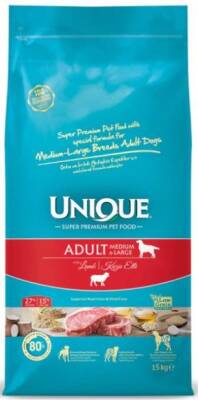 Unique Medium Large Adult Kuzu Etli Yetişkin Köpek Maması 15 kg - 1